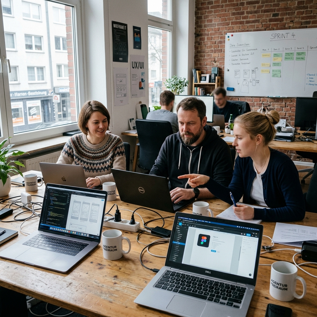 Mecksite Team bei der Arbeit